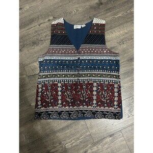 Vintage Spell Bound Beaded Vest Large Sleeveless Top India Boho Y2K